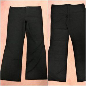 Prague Women Black Dress Pants Side Zipper Closure Side Split Size 10